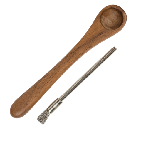 Smokeshow Walnut Wood Spoon & Wire Cleaning Brush