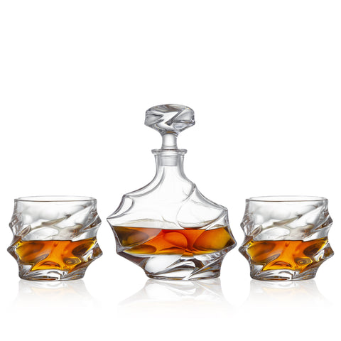 Helix Decanter and Rocks Glass Set